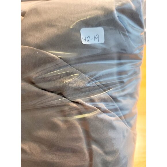 Azazie Bridesmaid Dress A10 Long Lace Pleated Romantic Taupe Chiffon Flowy Femme - Picture 8 of 16